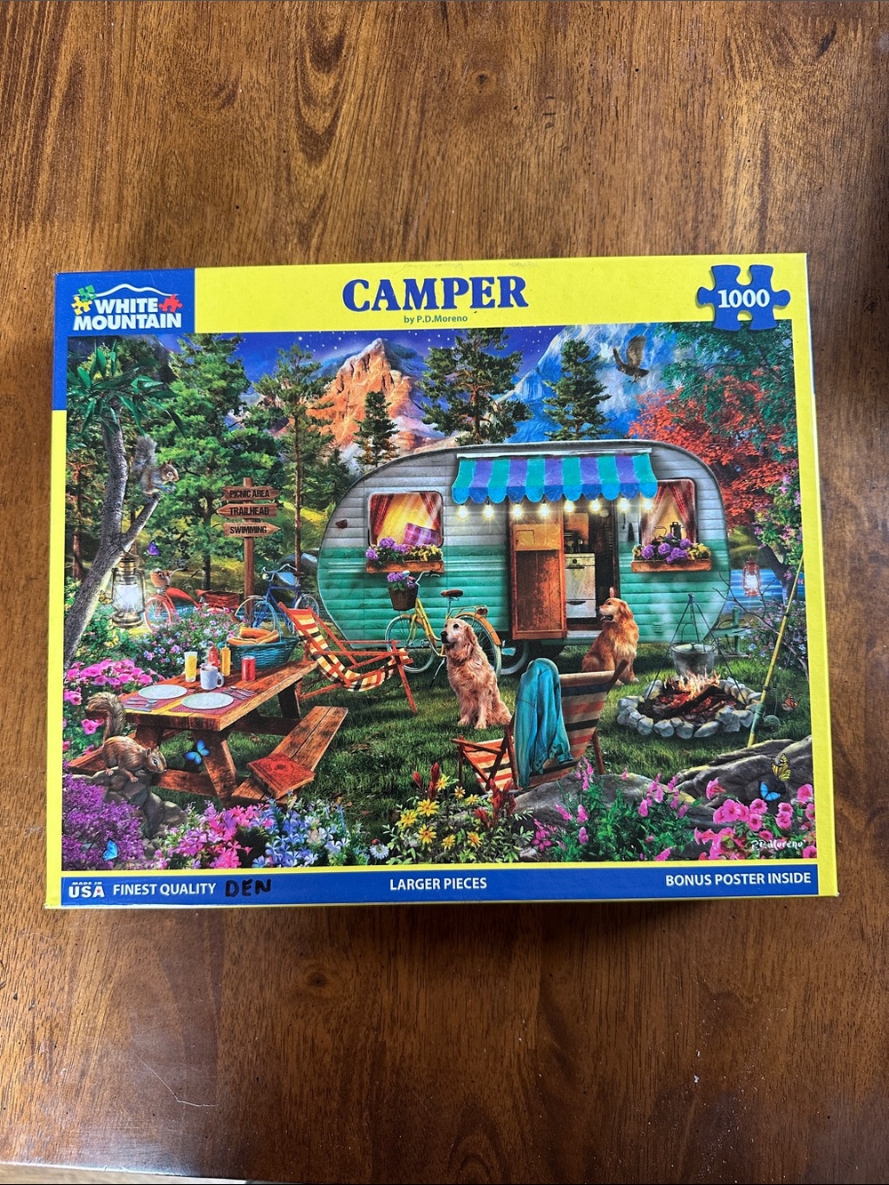 White Mountain “Camper” Puzzle 1000 piece jigsaw puzzle